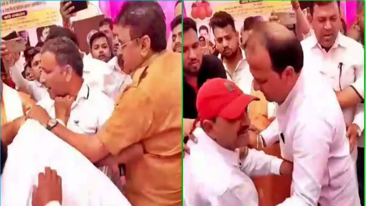 Holi celebrations at an event organised by Sumit Gaur descended into chaos and violence due to a brawl between Congress leaders and a party worker over sharing a sofa. The matter was resolved after other leaders intervened.