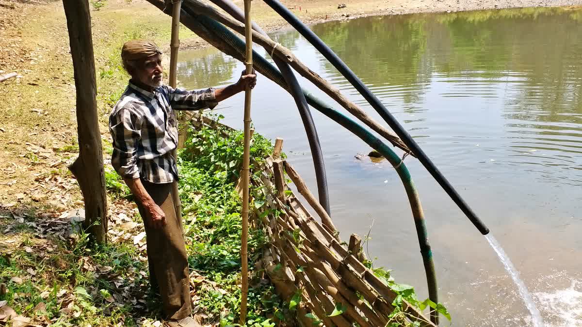 PAPANNA BHATTA DRAINS BOREWELL WATER TO RIVER TO QUENCH THIRST OF WILD ANIMALS