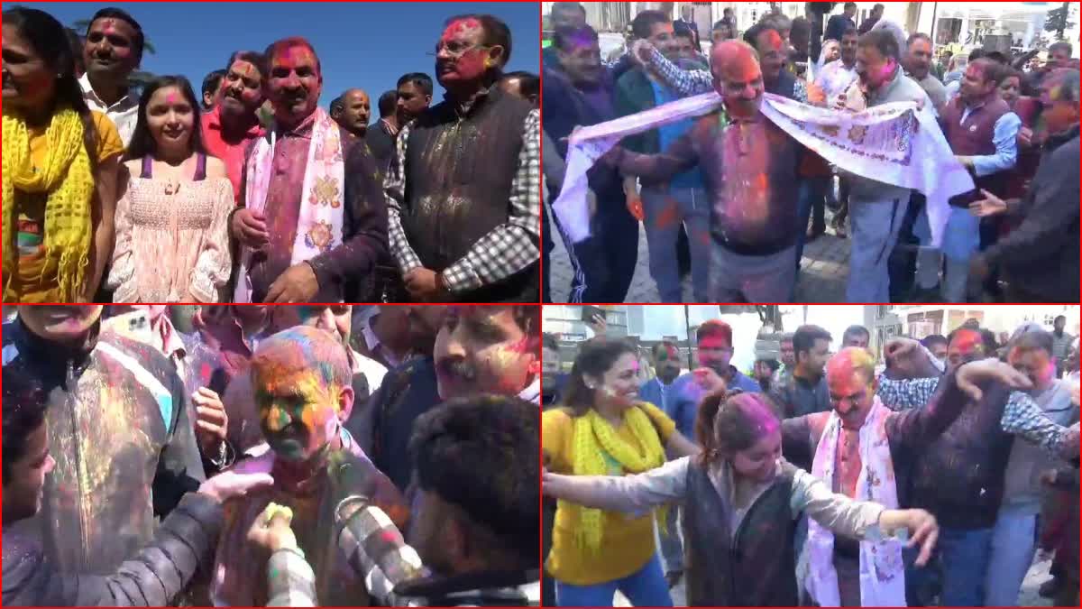 CM Sukhu Celebrates Holi with Congress Workers