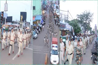 Route March of Police Department in Bidar to maintain Peace