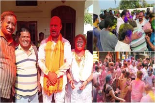 Political Leaders Participating in Holi