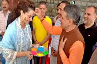 Kangana Ranaut Holi Celebration at Native Village Bhambla