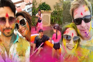 Soha Ali Khan played Holi with her husband Kunal and daughter, Preity Zinta and Sid-kiara also shared pictures of the celebration