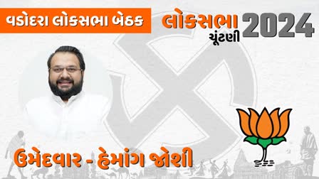 વડોદરા લોકસભા બેઠક ભાજપ ઉમેદવાર હેમાંગ જોશી