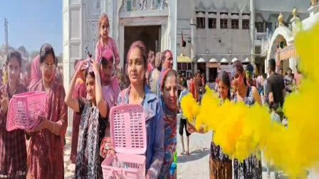 Devotees celebrated Holi together in the world famous Durgiana Tirth of Amritsar