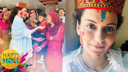 WATCH: Kangana Ranaut Celebrates Holi in Mandi Post Joining BJP, Thanks PM Modi and JP Nadda