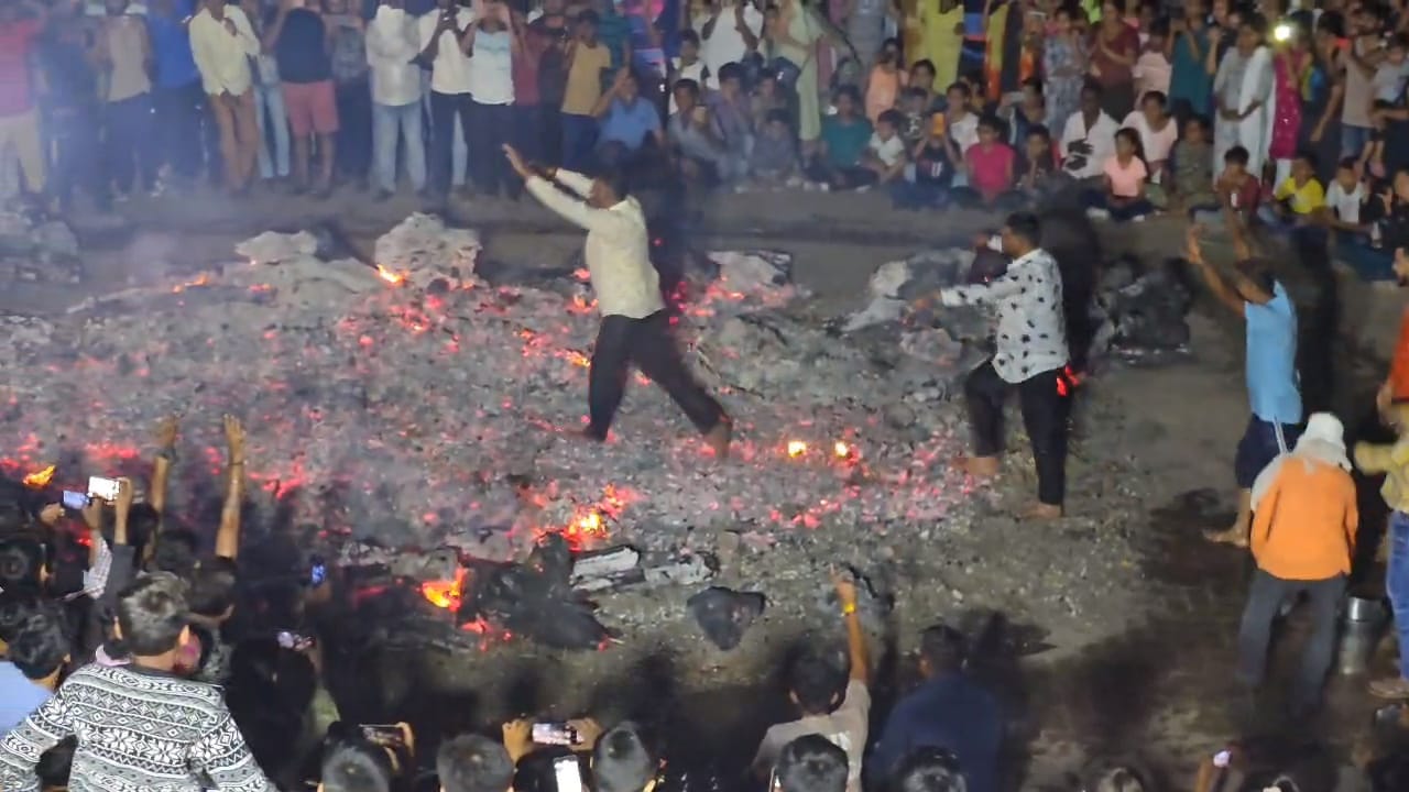 Walking On Burning Embers In Holi