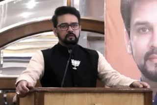 Rahul Owaisi trained in Aurangzeb school of thought Union Minister Anurag Thakur Hyderabad(photo ians)
