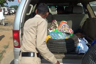 Bhupesh Baghels vehicle checking