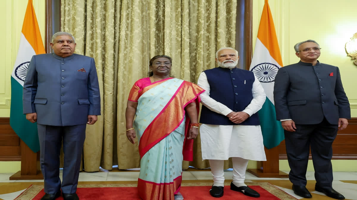 President Droupadi Murmu, Vice President Jagdeep Dhankhar Cast Vote in New Delhi