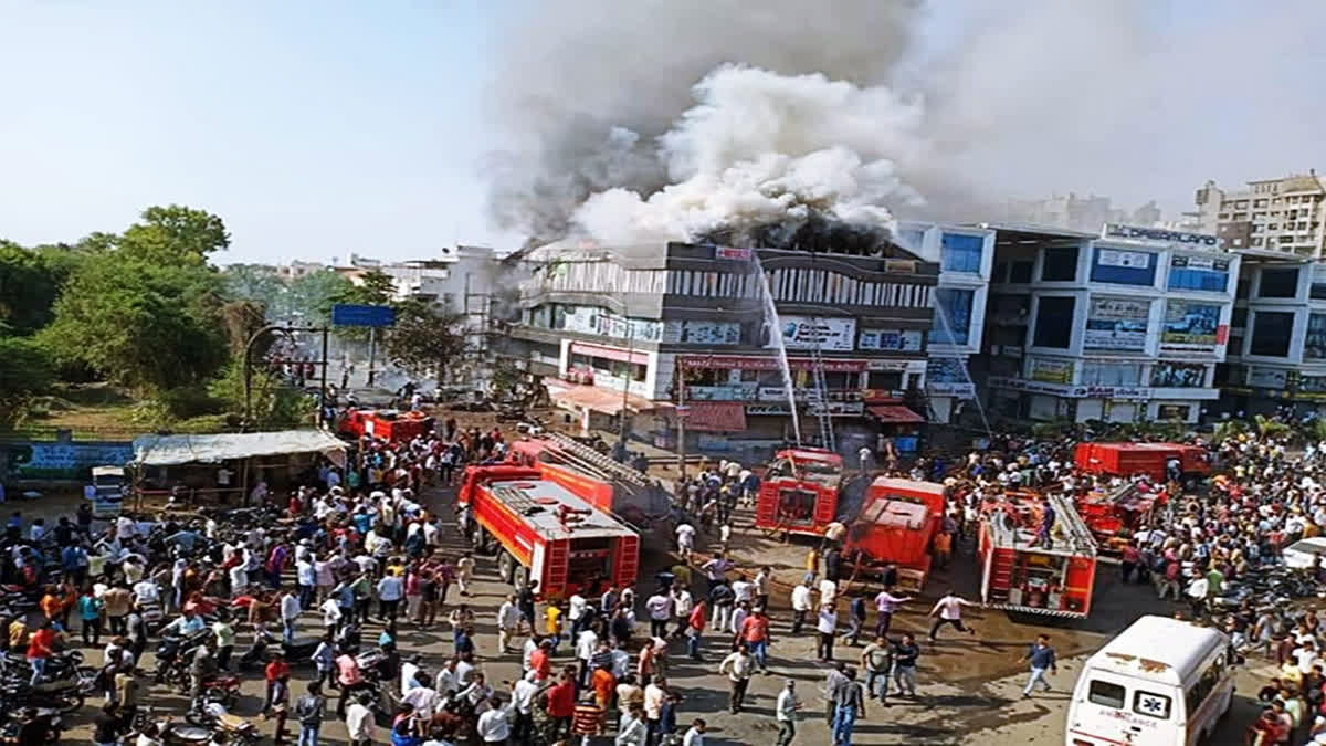 A fire broke out at TRP Game Zone in Rajkot on Saturday, May 25.
