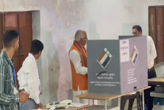 Manohar Lal voted in Karnal