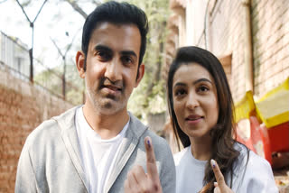 The former BJP MP Gautam Gambhir, who is currently working as Kolkata Knight Riders mentor, cast his vote during the sixth phase of the Lok Sabha Election 2024 in New Delhi on Saturday.