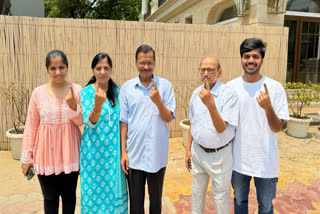 Delhi CM Kejriwal Cast Vote With Family, Appeals to Vote Against Dictatorship