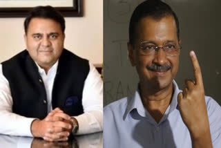 Former Pakistan minister Fawad Chaudhry and Delhi CM Arvind Kejriwal