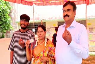 Chief Electoral Officer K Ravi Kumar voted with his family