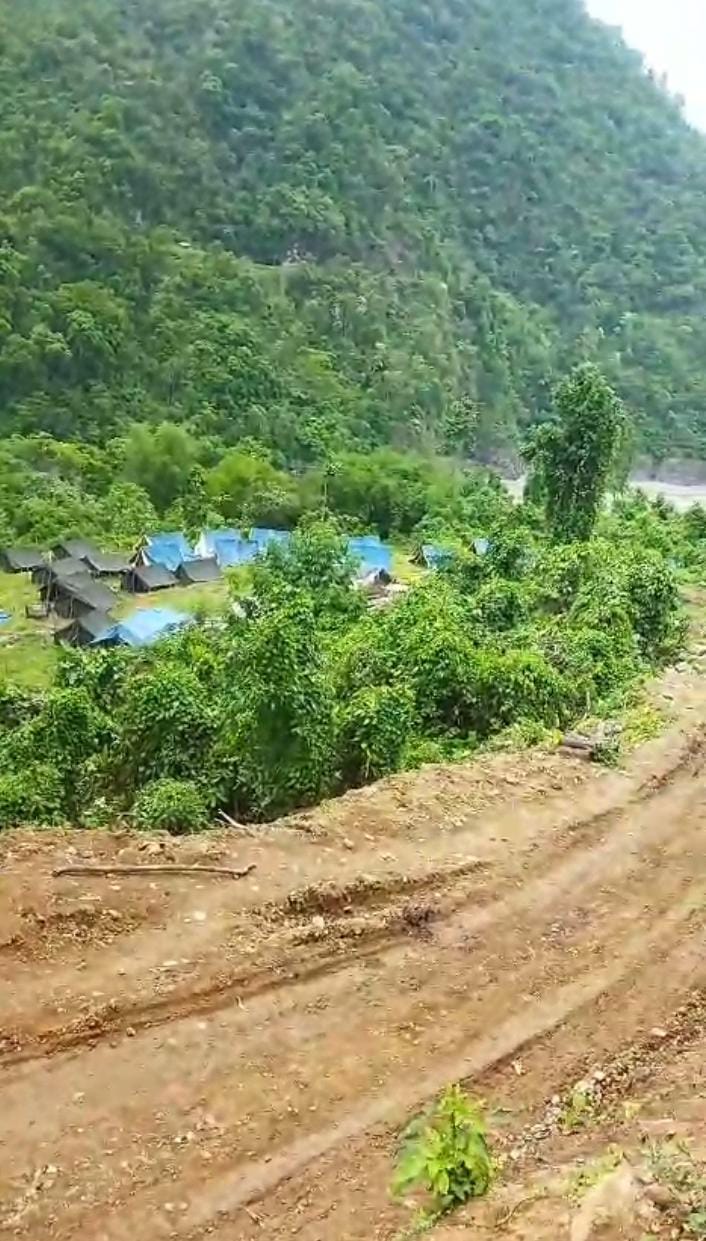 Local people protest against the river dam in Siang, Arunachal Pradesh