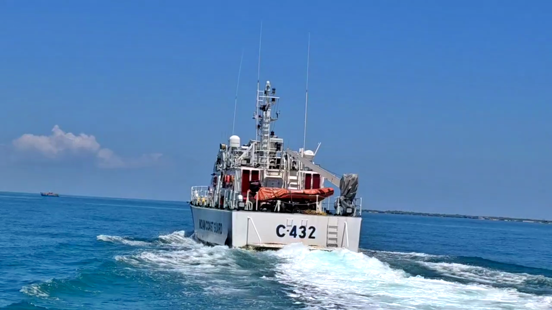 Fishermen in Indian ocean