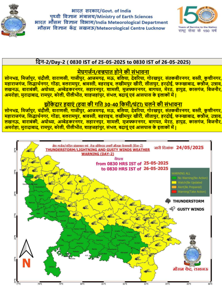यूपी में बदला मौसम.