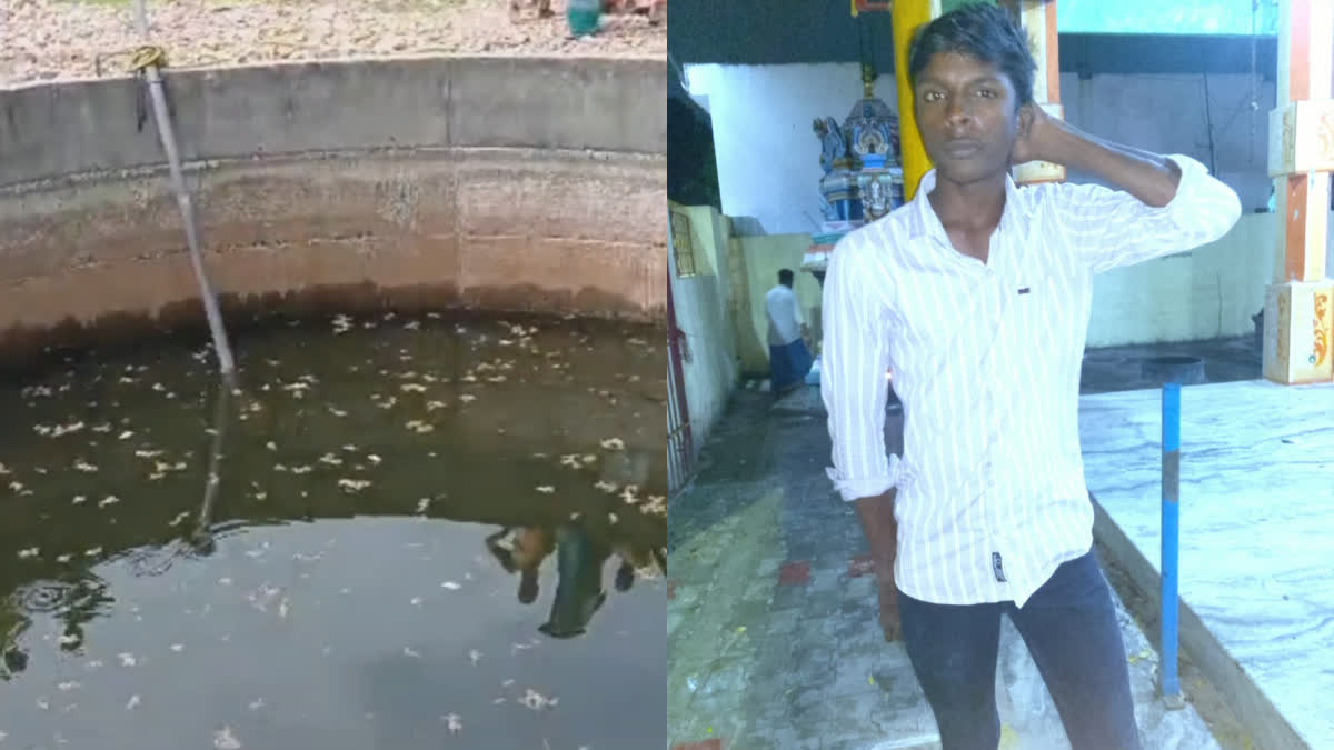 youth jumped into a well to take a video without know to swim and died near Chetpet in Tiruvannamalai