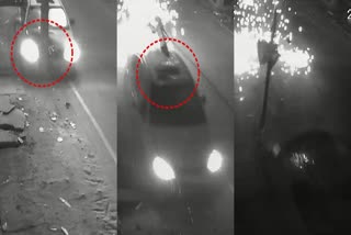 A speeding car collided with an electric pole, video goes viral in buxar