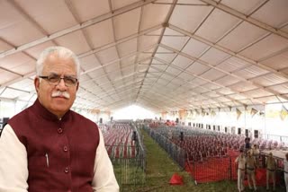 Haryana CM Manohar Lal rally in Faridabad