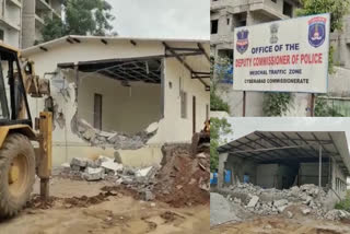 Traffic DCP Office Demolition In Medchal