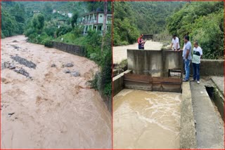 Water project damaged due to heavy rain In Shimla