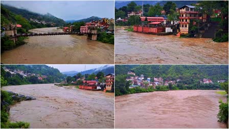 Beas River Water Level Increased in Mandi.