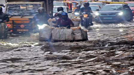 Heavy rain with wind for half an hour in Silicon City