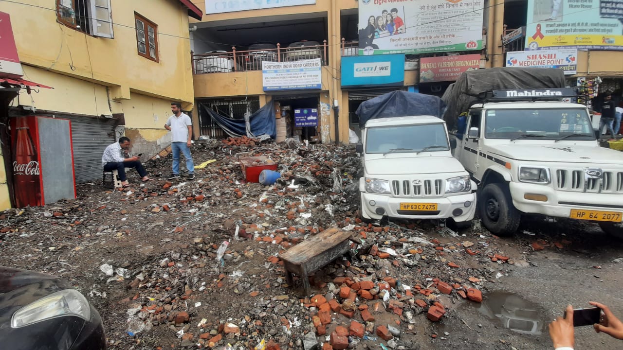 Devastation in Himachal due to rain.