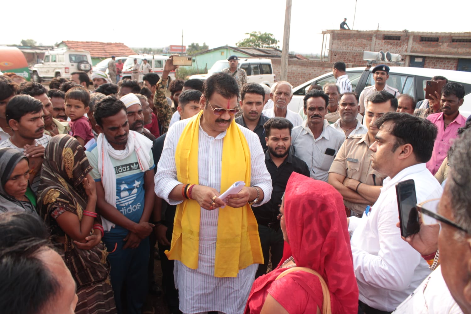 Govind Singh rajput met Dalit families