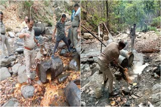 LAHAN DESTROYED IN KHARA FOREST