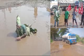 cpm_party_secretary_kolli_gangu_naidu_protest