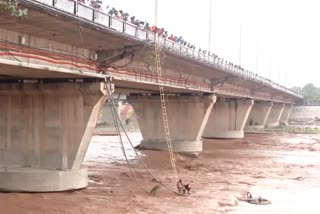 A person trapped in Tawi river in Jammu was rescued.