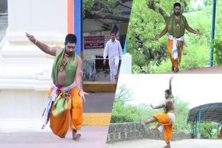 The aim is to bring the arts closer to the youth Climbing hills and mountains while dancing is an innovative campaign  Dancer climbing hills with Bharatanatyam  news updates in Andhra Pradesh  live news in Andhra Pradesh  Climbing Hills With Dance  പുതുതലമുറയെ കലയിലേക്ക് ആകര്‍ഷിക്കണം  നൃത്തചുവടുകളുമായി മലകയറി കലാകാരന്‍  ഭരതനാട്യം  കുച്ചിപ്പുടി  ഭരതനാട്യവും കുച്ചിപ്പുടിയും  ആന്ധ്രപ്രദേശ് വാര്‍ത്തകള്‍  ആന്ധ്രപ്രദേശ് പുതിയ വാര്‍ത്തകള്‍