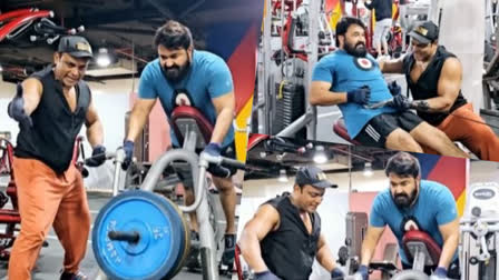 Mohanlal workout video goes viral  Mohanlal workout video  workout video  Mohanlal with workout video  Mohanlal  വർക്കൗട്ട് വീഡിയോയുമായി ആരാധകരെ ഞെട്ടിച്ച് മോഹൻലാൽ  വർക്കൗട്ട് വീഡിയോയുമായി മോഹൻലാൽ  മോഹൻലാൽ വർക്കൗട്ട് വീഡിയോ  Mohanlal in fitness  Mohanlal fitness  മലൈക്കോട്ടൈ വാലിബന്‍  malaikottai valiban  വൃഷഭ  Vrushabha