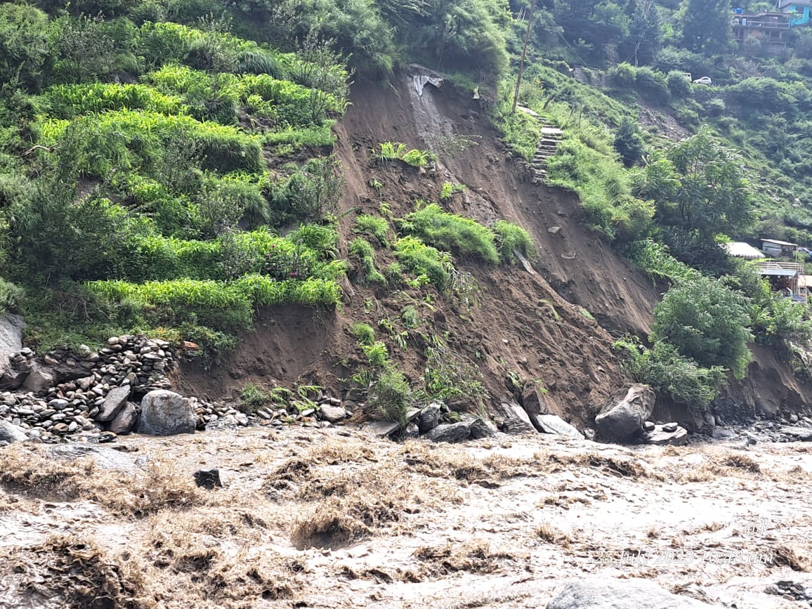 Flood in Brahma Ganga due to cloudburst