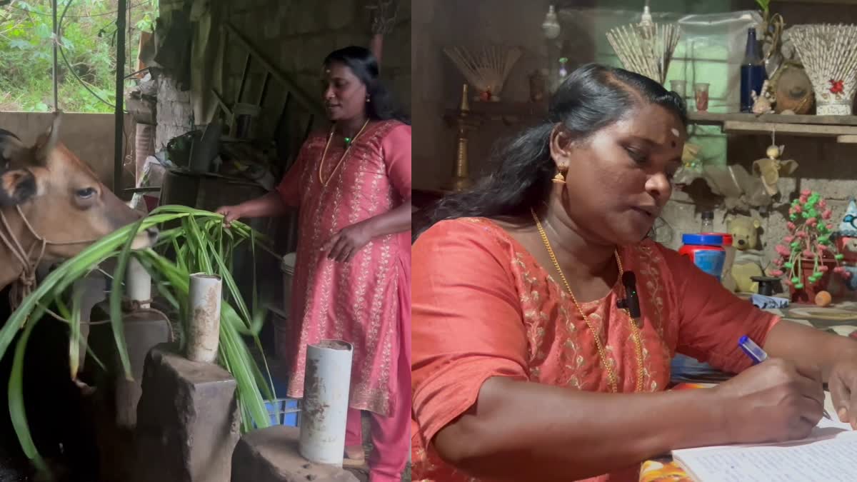 കവിതയെഴുതുന്ന കര്‍ഷക ഇടുക്കി  WOMEN FARMER IN IDUKKI  WOMEN FARMER WRITES POEM IN IDUKKI  കവിത എഴുതി വീട്ടമ്മ