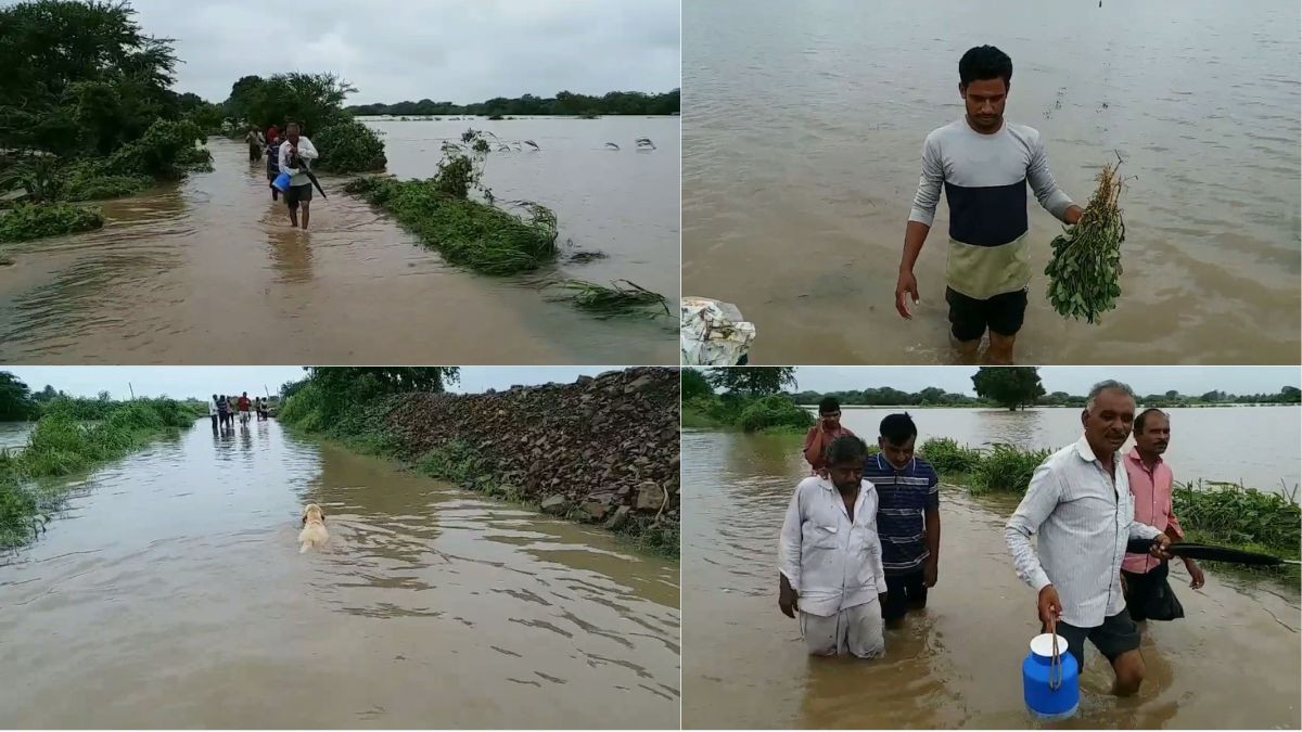 પાણી હોવાથી પ્રત્યેક ઘરની અગાસી પર પૂરના સમયમાં રસોડું ધમધમે