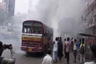 Fire in Mini Bus