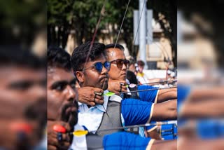 PARIS OLYMPICS 2024  ARCHERY COMPETITIONS PARIS  പാരിസ് ഒളിമ്പിക്‌സ് 2024  അമ്പെയ്‌ത്ത് പുരുഷ യോഗ്യത മത്സരം