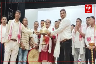 AJYP presents 'Janani Gaurav' award to Jayanta Baruah at Golaghat