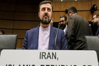 FILE - Ian's Ambassador to the International Atomic Energy Agency, IAEA, Kazem Gharibabadi, waits for the start of the IAEA board of governors meeting at the International Center in Vienna, Austria, Nov. 21, 2019.