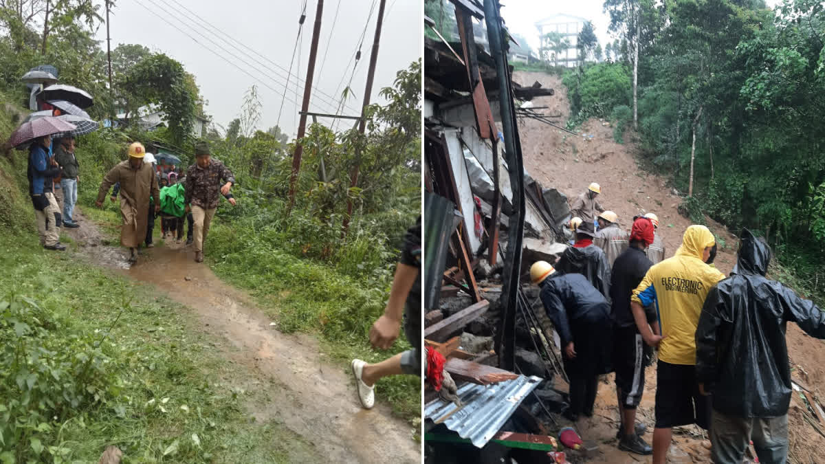 Landslide in Darjeeling ETV BHARAT