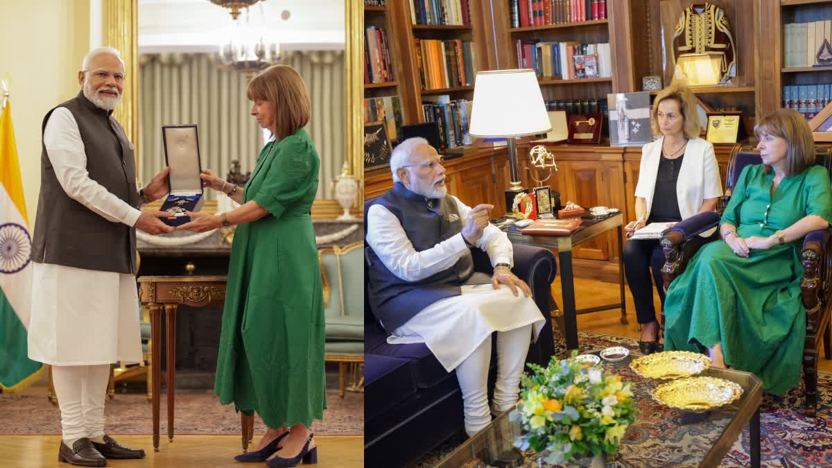 Modi meets Greek President speaks about Chandrayaans success