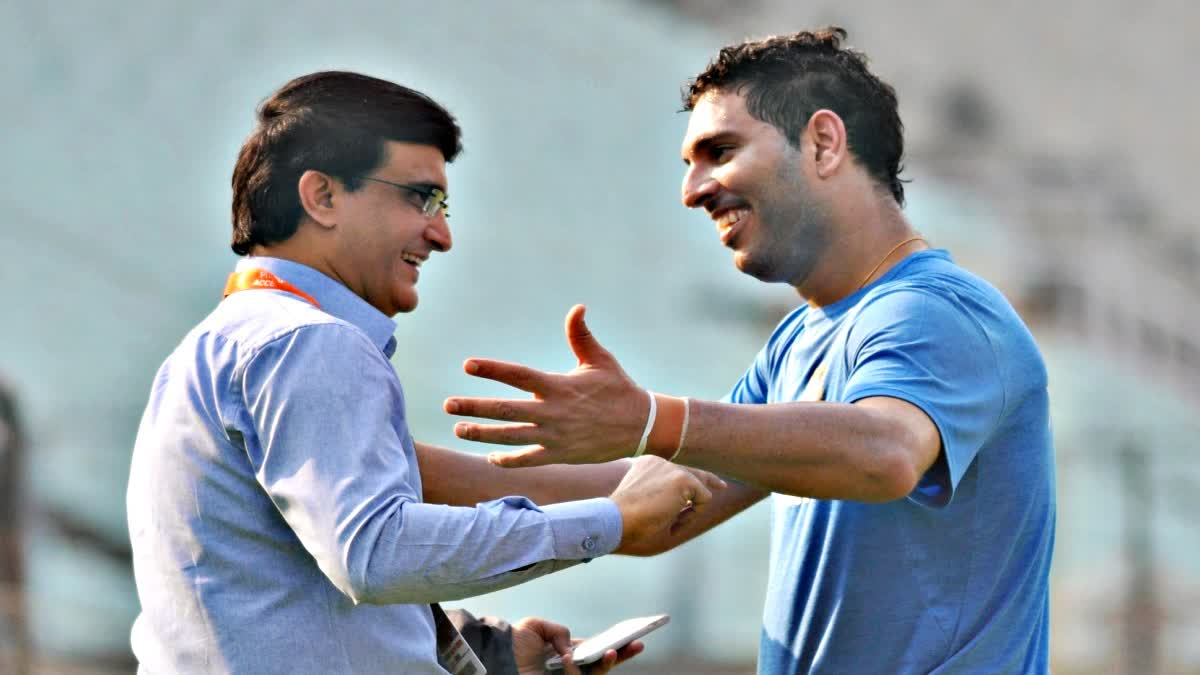 SOURAV GANGULY AND YUVRAJ SINGH