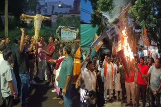 CM EFFIGY WAS BURNT