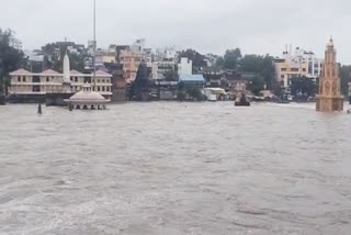 Temples in Nashik submerge as river Godavari overflows due to incessant rains maharashtra news