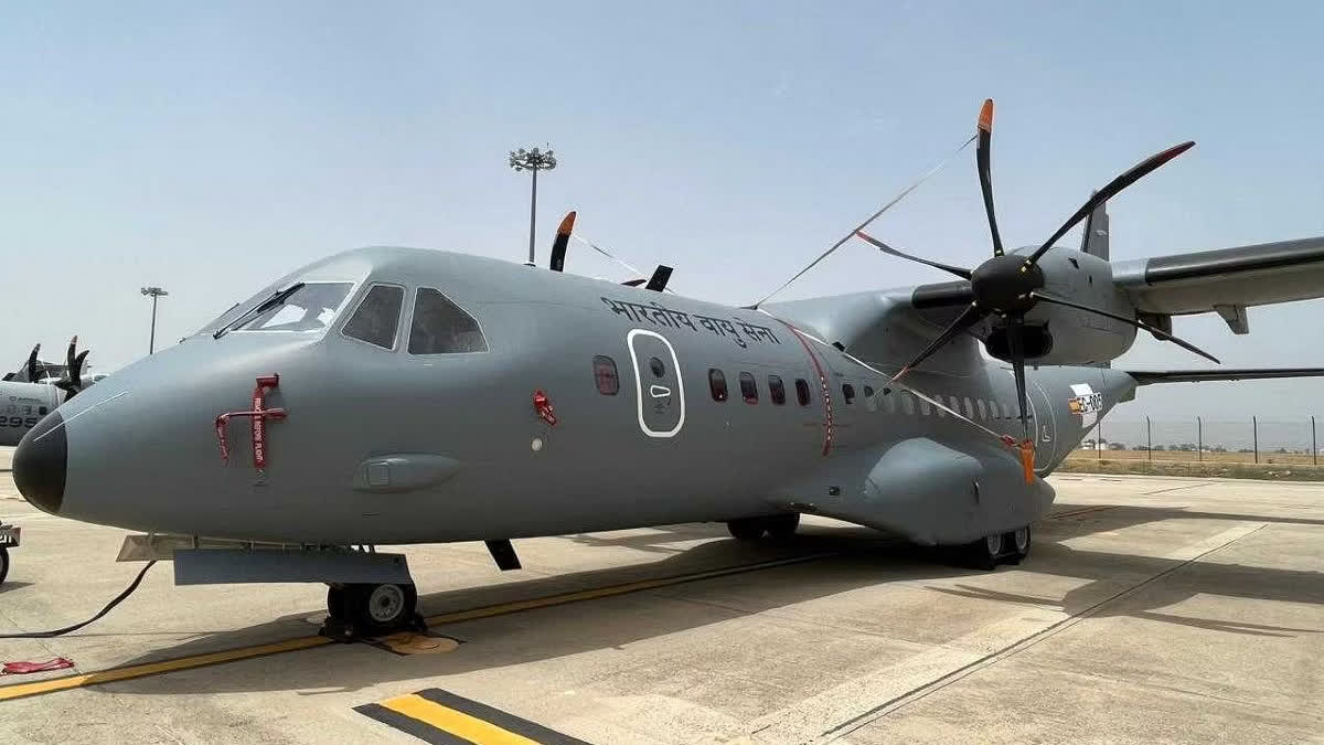 first-c-295-aircraft-inducted-into-iaf-ceremony-attended-by-defence-minister